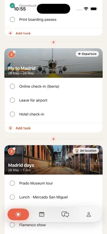 A real schedule, not a wall of text.